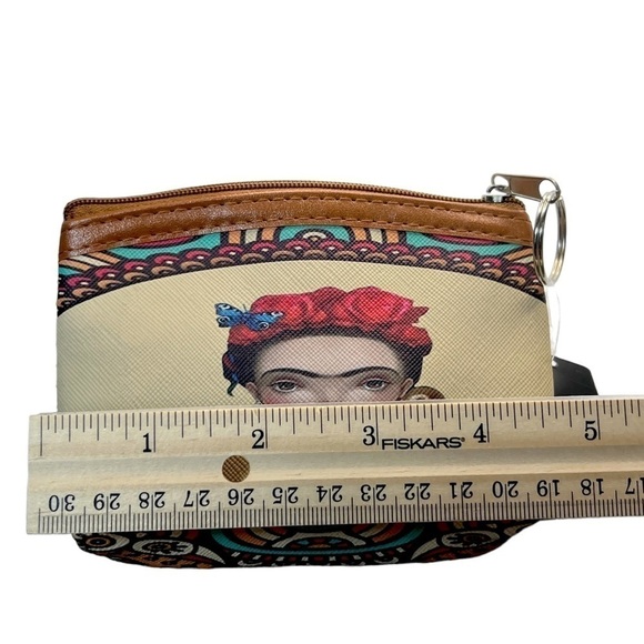 Frida Kahlo with Monkey Zippered Coin Purse, Cosmetic Bag, NWT - Picture 5 of 6
